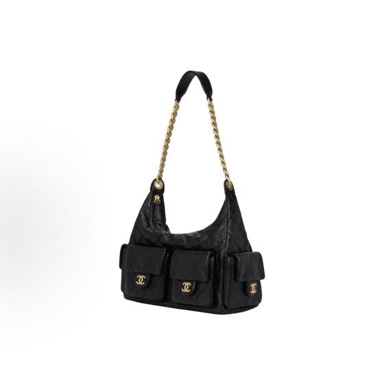 CHANEL 25C single-shoulder bag, extra-large black
